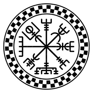 Vegvisir SVG, PNG, PDF, Vegvisir-shirt, Viking Protection Runes Svg, Viking Compass Png, Valhalla Svg, Vegvisir gesneden bestand Cricut, silhouet.