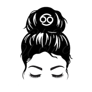 Krebs Mädchen SVG, PNG, PDF, Krebs Horoskop Shirt, Krebs Bday Mädchen, Astrologie Design, Sternzeichen, Cut Datei Cricut, Silhouette.