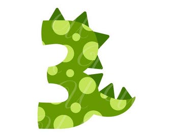 Dinosauro Numero Tre SVG, PNG, PDF, Maglietta per il 3° compleanno, Bambino festeggiato, Decorazioni per la festa di compleanno, Dinosauro 3, Design del carattere Dinosauro, File di taglio per Cricut, Silhouette.