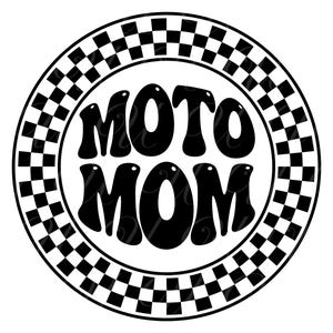 Moto Mom SVG, PNG, PDF, Camiseta Moto Mom, Motocross Svg, Racing Mom Png, Sports Mom, Letras retro onduladas y con estilo, Archivo de corte Cricut, Silueta.