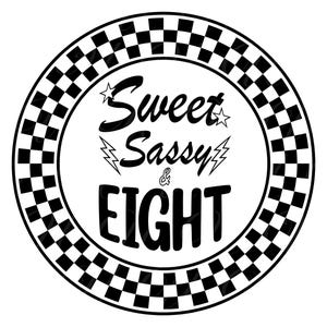 Sweet Sassy And Eight SVG, PNG, PDF, chemise 8e anniversaire, Bday Boy Png, Bday Girl Svg, anniversaire de mariage, 8 ans, fichier de coupe Cricut, Silhouette.