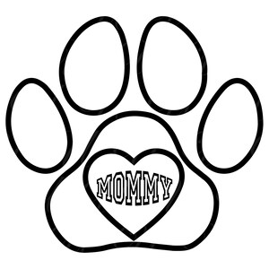 Cuore con zampa di mamma SVG, PNG, PDF, Maglietta con cuore con zampa di mamma Png, Mamma gatto Svg, Mamma cane Png, Zampa Svg, Regalo per la festa della mamma, File di taglio Cricut, Silhouette.