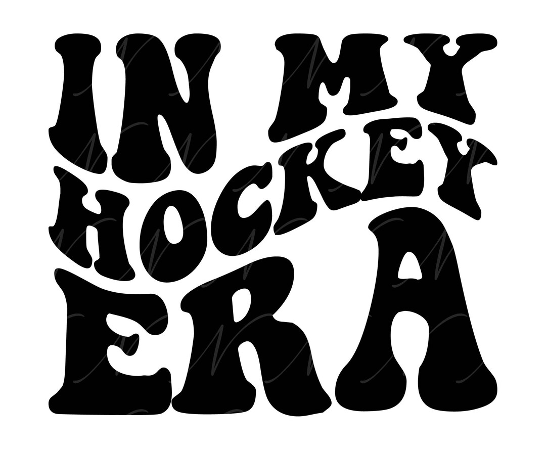 In My Hockey Era SVG, PNG, PDF, Hockey Shirt Svg, Hockey Mom Png, Sports Svg, Retro Wavy Groovy