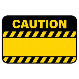 Caution SVG, PNG, PDF, Caution Tape Svg, Blank Caution Png, Caution Sign Design, Signage Png, Alert Danger Sign Cut File Cricut, Silhouette.