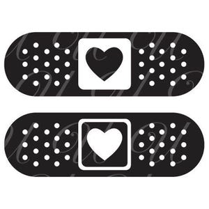 Bandages With Heart SVG, PNG, Bundle: Heart Bandaid Shirt, Plaster, Medical First Aid, Nursing, Girly Bandages, Cut File Cricut, Silhouette.