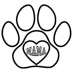 Coração de pata de mãe SVG, PNG, PDF, Camiseta de coração de pata de mãe PNG, Mãe de gato Svg, Mãe de cachorro PNG, Pata Svg, Presente de Dia das Mães, Arquivo de corte Cricut, Silhueta.