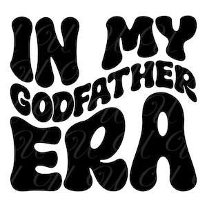 Na época do meu padrinho, SVG, PNG, PDF, camiseta do padrinho, presente do padrinho, padrinho PNG, letras onduladas retrô, arquivo de corte Cricut, silhueta.