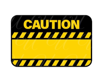 Caution SVG, PNG, PDF, Caution Tape, Alert Danger, Safety Signage, Attention, Warning Symbol, Hazard Sign Craft Cut File Cricut, Silhouette.