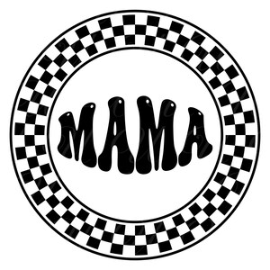 Mamá SVG, PNG, PDF, Camiseta de mamá, Mamá Svg, Madre Png, Club de mamás Svg, Vida de mamá Png, Letras retro onduladas y maravillosas, Archivo de corte Cricut, Silueta.