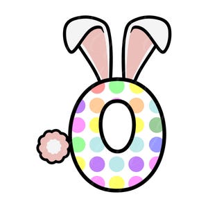 Letra O de conejito de Pascua SVG, PNG, PDF, camiseta del día de Pascua Png, orejas de conejo letra O Png, letras retro onduladas y con estilo, archivo de corte Cricut, silueta.