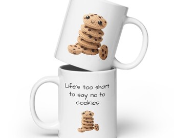 Chocolate Chip Cookie Mug - Cookie Lovers Mug - Fun Cookie Mug - Funny Cookie Mug - Cute Cookie Gift Mug - I Love Cookies Mug