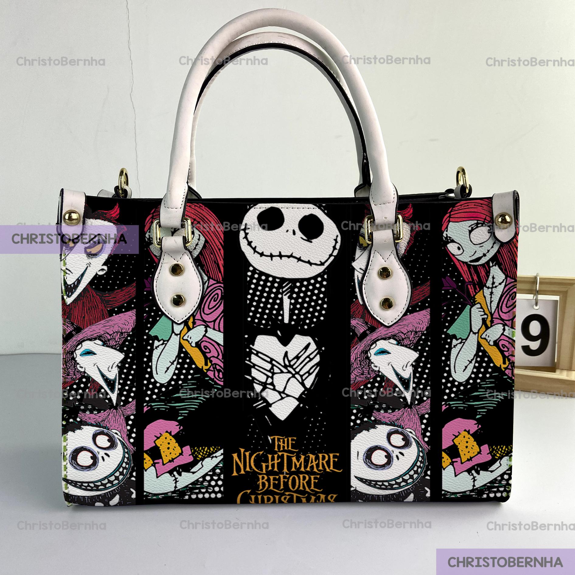 Discover The Nightmare Before Christmas Leather Handbag, Nightmare Woman Handbag, Vintage Shoulder Bag, Crossbody Bag