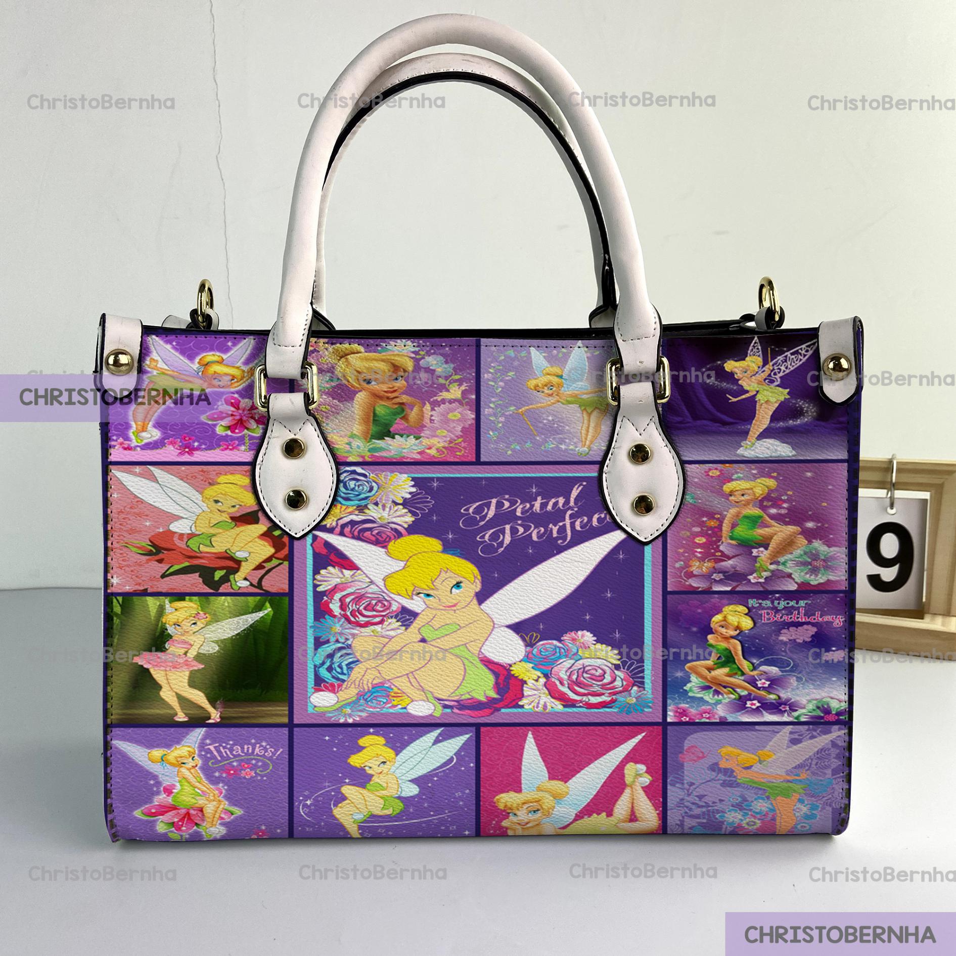 Discover Tinker Bell Cartoon Leather Bag, Tinker Bell Woman Handbag, Vintage Shoulder Bag, Crossbody Bag, Music Handbag