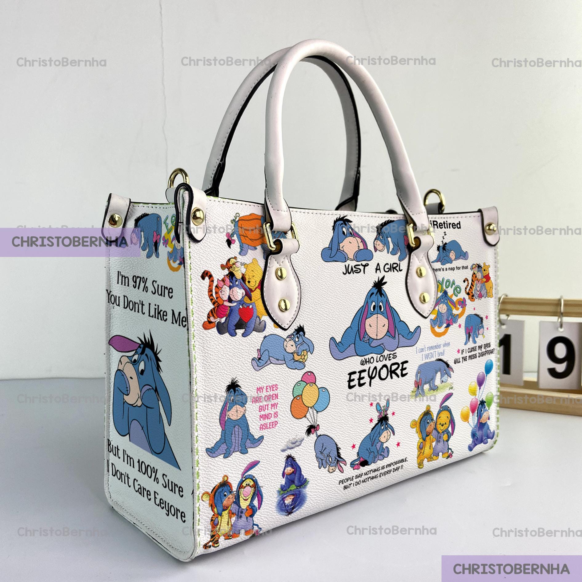 Discover Winnie The Pooh Eeyore Leather Bag, Eeyore Woman Handbag, Vintage Shoulder Bag, Crossbody Bag, Music Handbag
