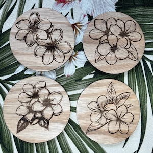 Plumeria Coasters