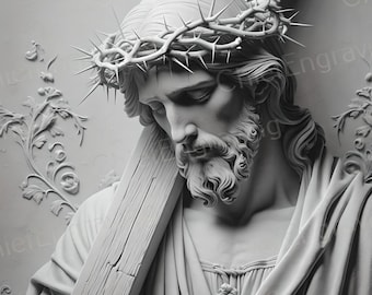 PNG File for Laser engraving 3D Illusion Effect for Laser Digital Download Jesus Christ