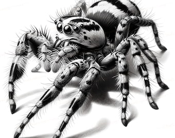 Jumping Spider Laser Engraving File - Intricate Arachnid Design for DIY Woodworking & Personalized Gifts