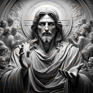 Lasergraveerbestand | Lasergraveren PNG | Laserklaar | 3D illusie | Jezus Christus | Digitaal ontwerpbestand | Licht branden