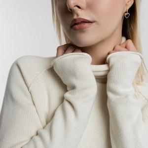 Gentle Milky Merino Wool Turtleneck Sweater