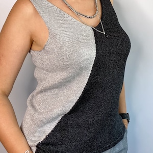Silk Singlet in Dual Hues - Cozy Knitwear for Summer