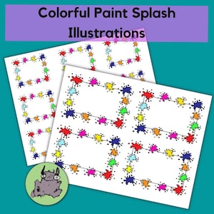 Printable Cubby Name Tags – Colorful Paint Splatter Locker Labels for Classroom or Home, Editable Back to School Tags for Kids