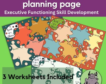 Executive Function Planner for Students – Weekly Organizer PDF, Executive Functioning Activity, Printable for Teachers & Parents