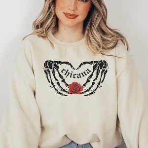 Chicana Old English Text Sweatshirt Chola Style Lowrider Shirt Chicano Streetwear Mexican Latina Shirt