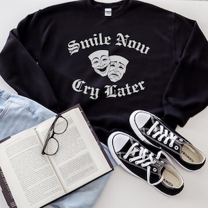 Smile Now Cry Later Sweatshirt Chola Style Lowrider Shirt Chicano Shirt Street Wear Chicana Sweater