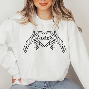 Toxica Sweatshirt Old English Text Tee Chola Style Lowrider Shirt Chicano Streetwear Mexican Latina Shirt