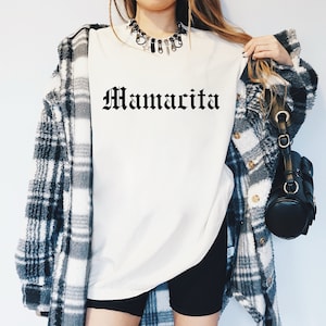 Mamacita Old English Shirt Chola Style Lowrider Shirt Chicano Tee Street Wear Chicana Shirt