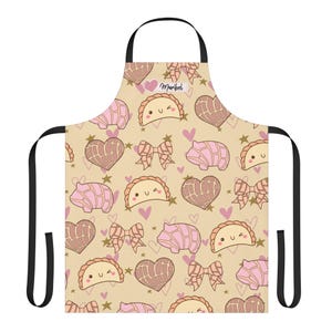 Pan Dulce Concha Custom Apron, Cafecito y Chisme, Mexican Christmas Gift, Mexican Apron, Concha Apron, Regalo para Mujer image 3
