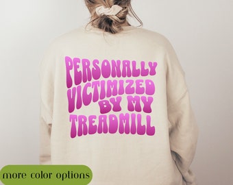 Funny Treadmill Workout Sweatshirt, Gym T-Shirt Pump Cover, Workout Clothes for Women, Gift for Gym Lover, Women Gym Apparel Retro Design