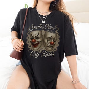 Smile Now Cry Later T-Shirt Chola Style Shirt Lowrider Shirt Chicano Tee Street Wear Chicana Shirt