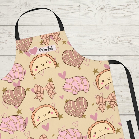 Pan Dulce Concha Custom Apron, Cafecito y Chisme, Mexican Christmas Gift, Mexican Apron, Concha Apron, Regalo para Mujer
