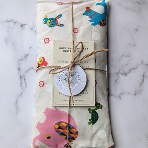 Handmade Kids Heat/Cold Pack Cozy Therapy Rice Pad Reusable & Microwavable Cute Animal Cotton Fabric