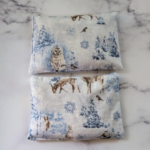Handmade Heat/Cold Pack Cozy Therapy Essential Oil Choice Rice Pad Set of Two Reusable & Microwavable Lovely Cotton Fabric