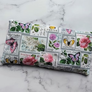 Handmade Heat/Cold Pack Cozy Therapy Essential Oil Choice Rice Pad Reusable & Microwavable Lovely Botanical Fabric