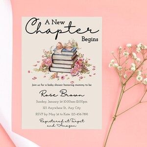 Storybook Baby Shower Invitation: A New Chapter (PDF Template)