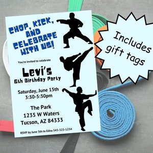 Karate Kid Birthday Invitation: Editable Ninja Party (PDF)