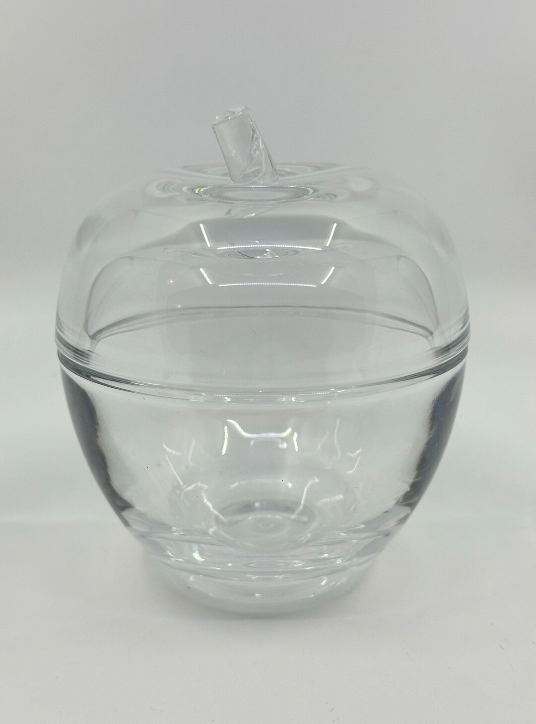 Tiffany & Co. Crystal Apple Candy Dish Trinket Box Two Piece Etsy