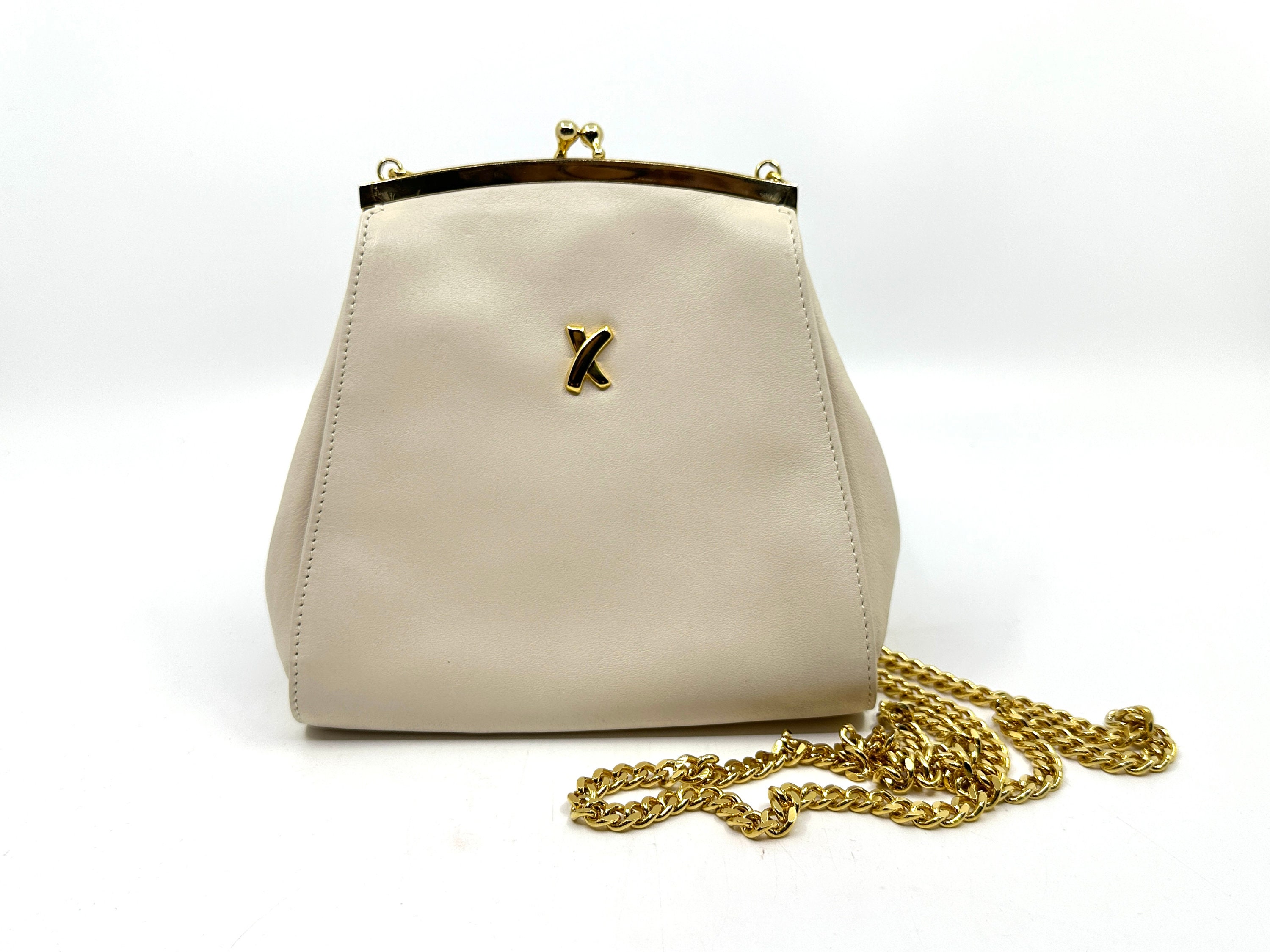 Rare Vintage Paloma Picasso Leather Mini Handbag Purse With