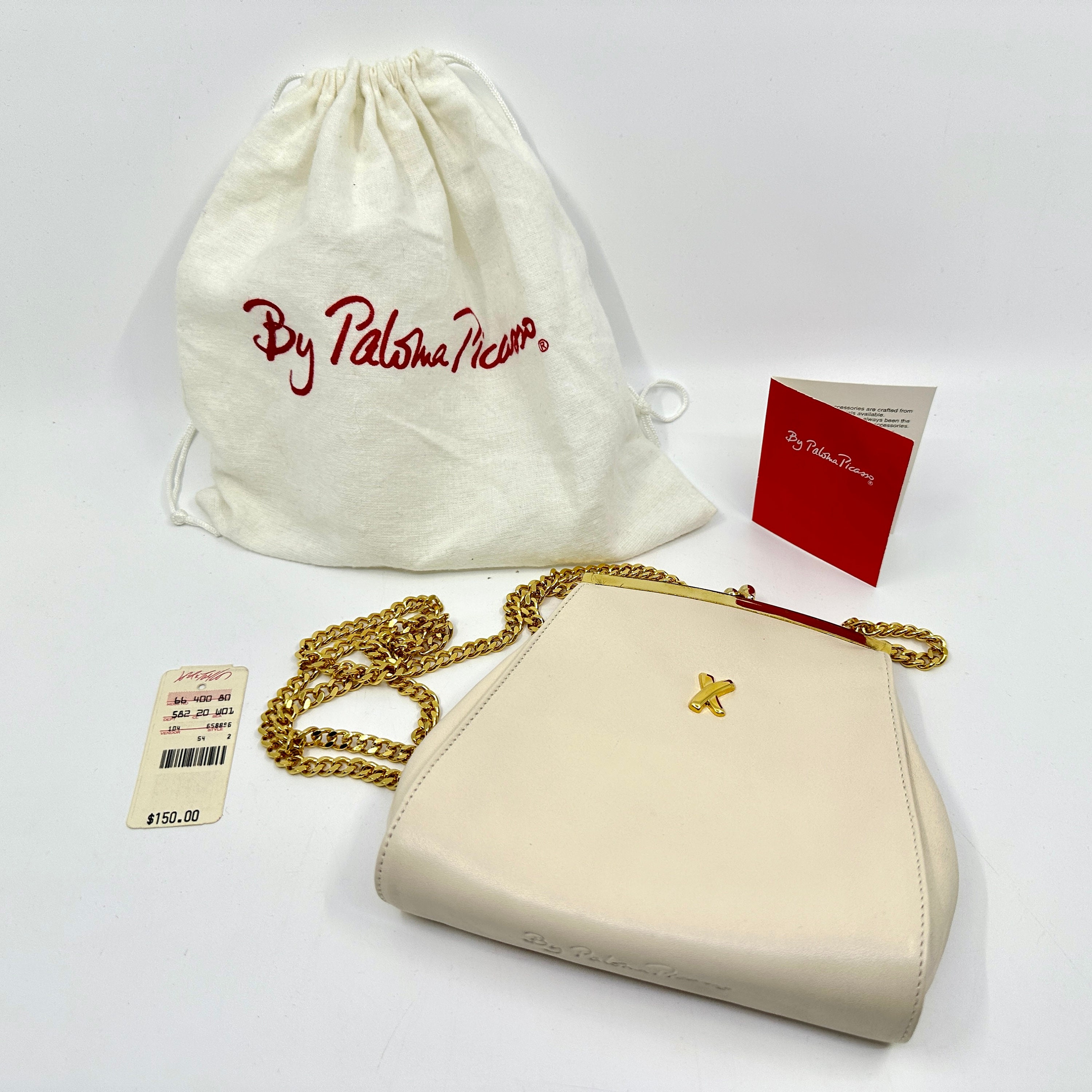 Rare Vintage Paloma Picasso Leather Mini Handbag Purse With