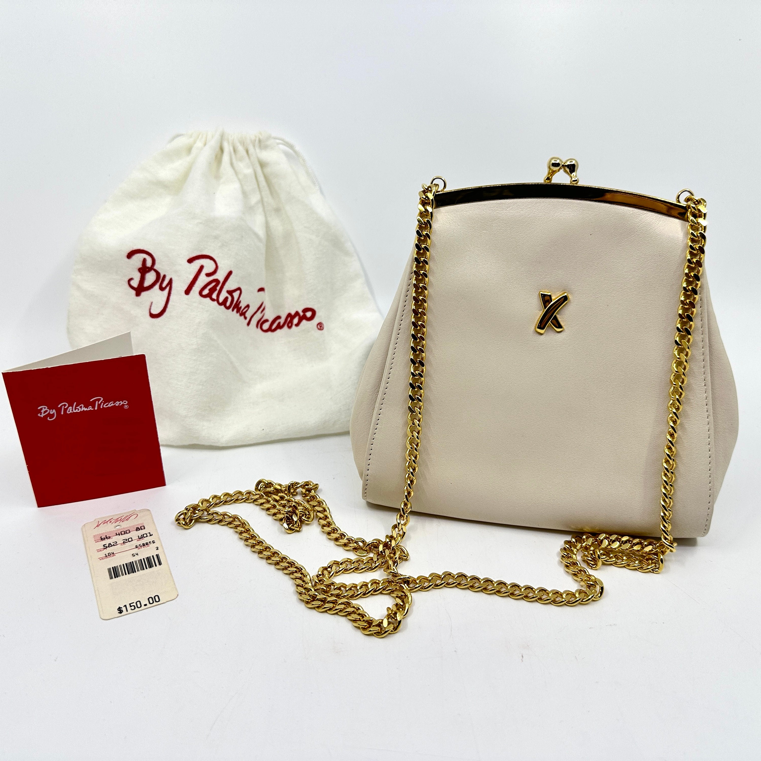 Rare Vintage Paloma Picasso Leather Mini Handbag Purse With