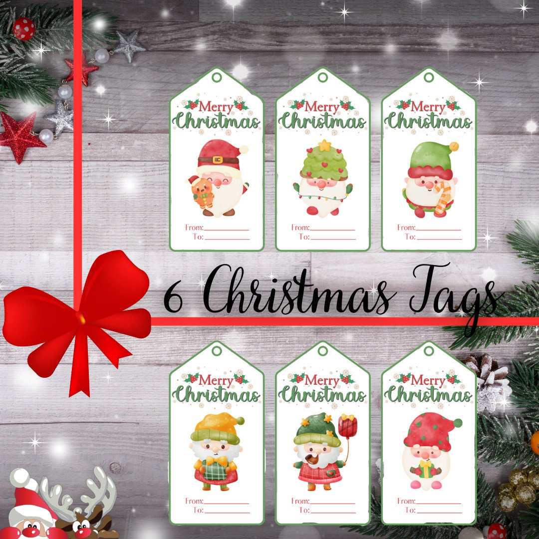 Christmas Labels for Immediate Download/digital Tags for Your Gifts