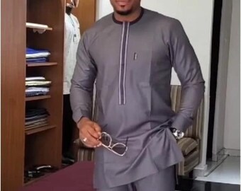 African Men's Traditional Clothing/African wedding suit/senator wear/traditional wear/African men's wear/danshiki for men/agbada for men