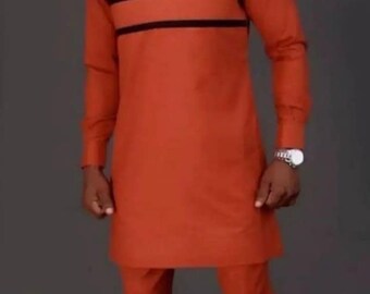 African Men's Traditional Clothing/African wedding suit/senator wear/traditional wear/African men's wear/danshiki for men/agbada for men