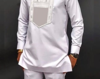 African Men's Traditional Clothing/African wedding suit/senator wear/traditional wear/African men's wear/danshiki for men/agbada for men