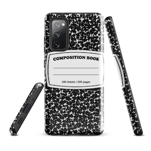 Composition Notebook Phone Case | Cute School Aesthetic iPhone Case | Teacher Phone Case | Back to School Phone case for Samsung