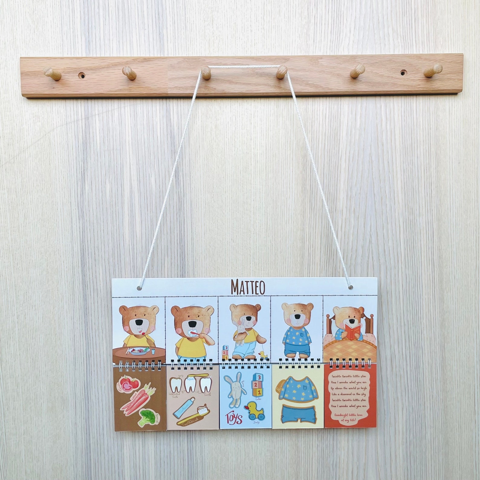 Personalised Bedtime Routine Chart Personalized Bedtime Routine Flip Chart, Chore Chart for Kids, Toddler ...