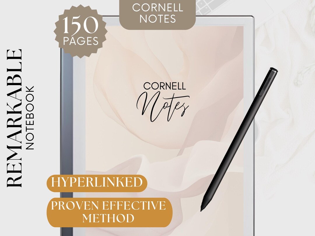 For Remarkable Paper Pro Templates Cornell Notes | Beige Minimalist ...